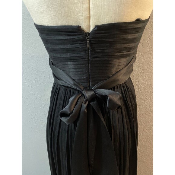 BCBG Max Azria Womens Alicia Silk Hi Low Strapless Dress size 6 Black Whimsigoth - Picture 5 of 9